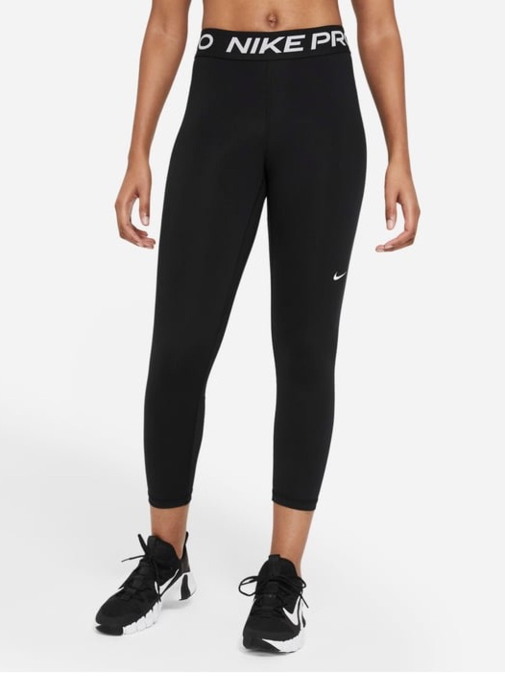 Nike Pro Women's Mid-Rise Mesh-Paneled Leggings Size Medium